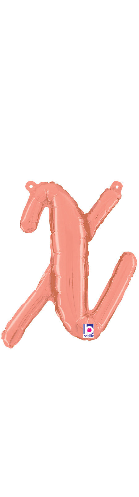 Script Letter "x" Rose Gold
