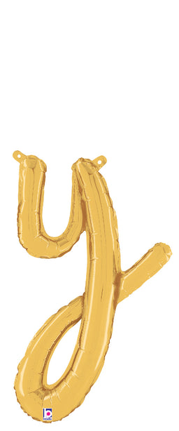 Script Letter "y" Gold