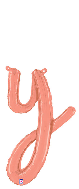 Script Letter "y" Rose Gold