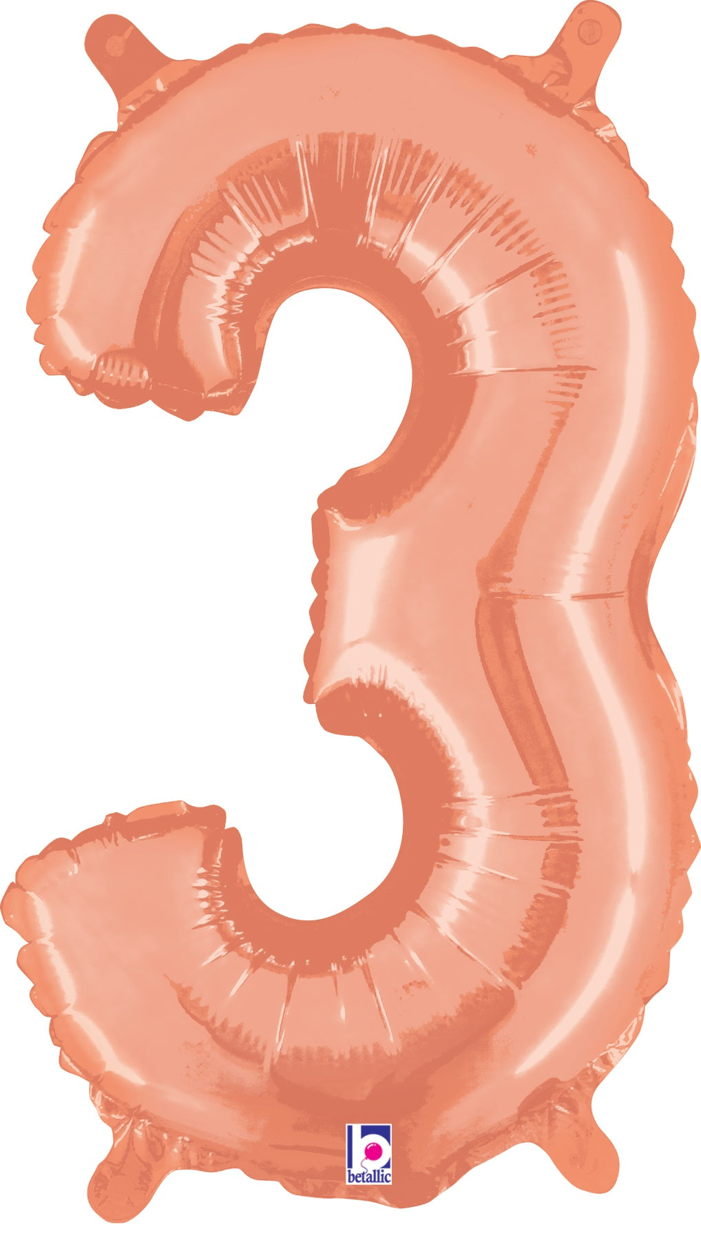 Number 3 Rose Gold