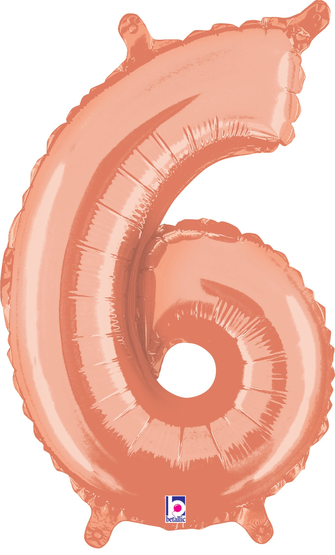 Number 6 Rose Gold
