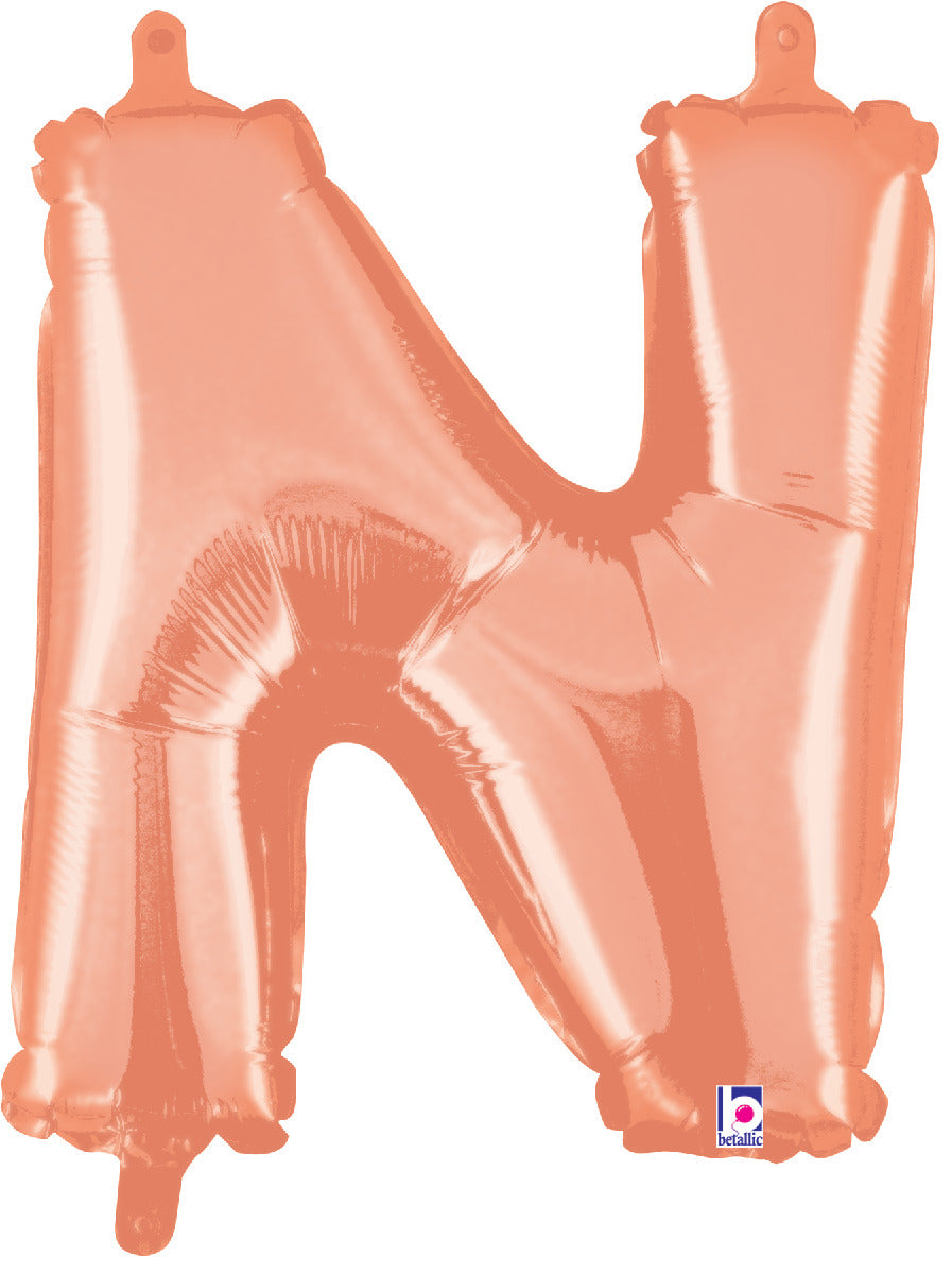 Letter N Rose Gold