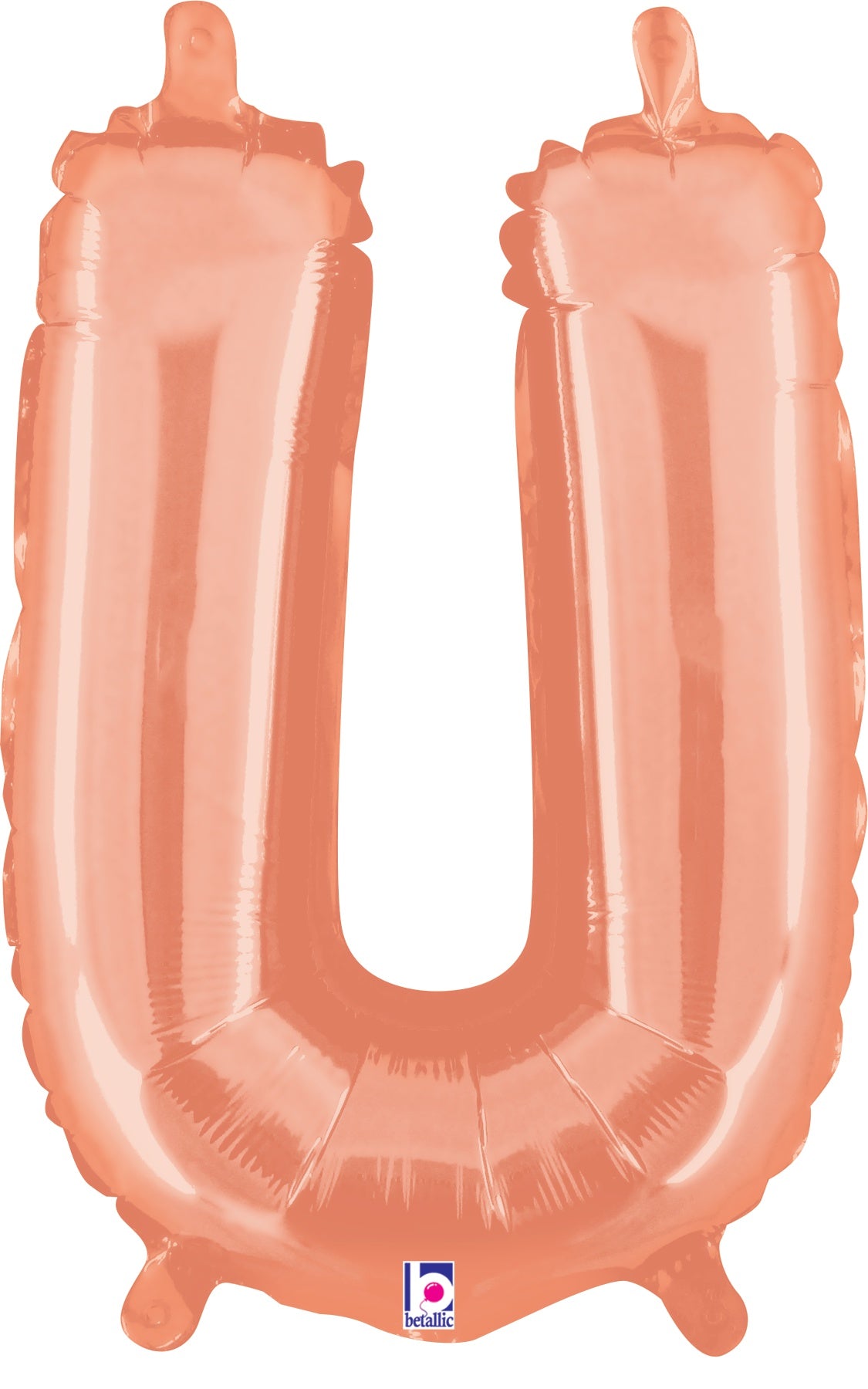 Letter U Rose Gold