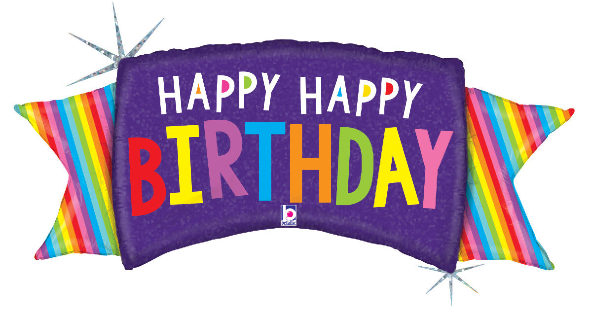 Rainbow Banner Birthday