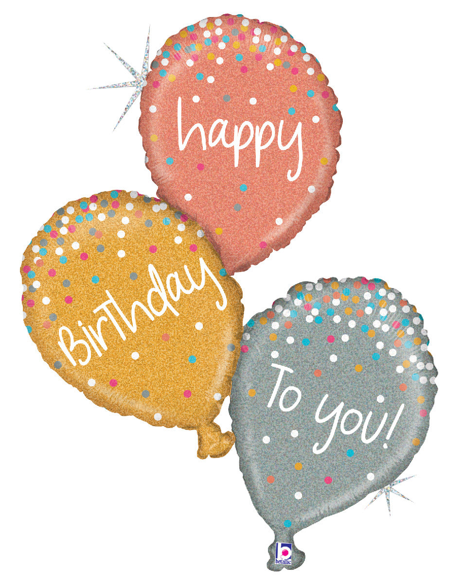 Rose Gold Birthday Balloons
