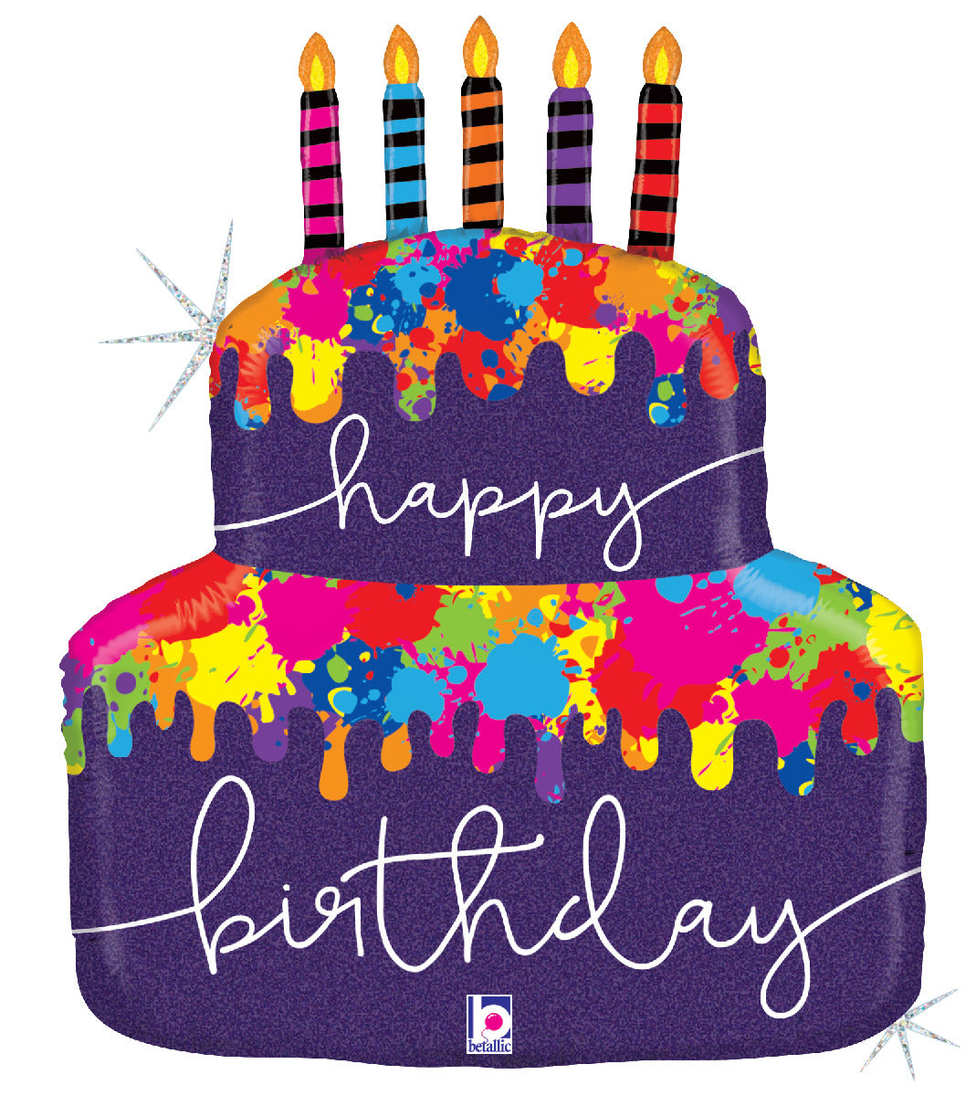 Paint Splatter Birthday Cake