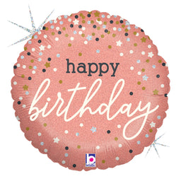 Rose Gold Confetti Birthday