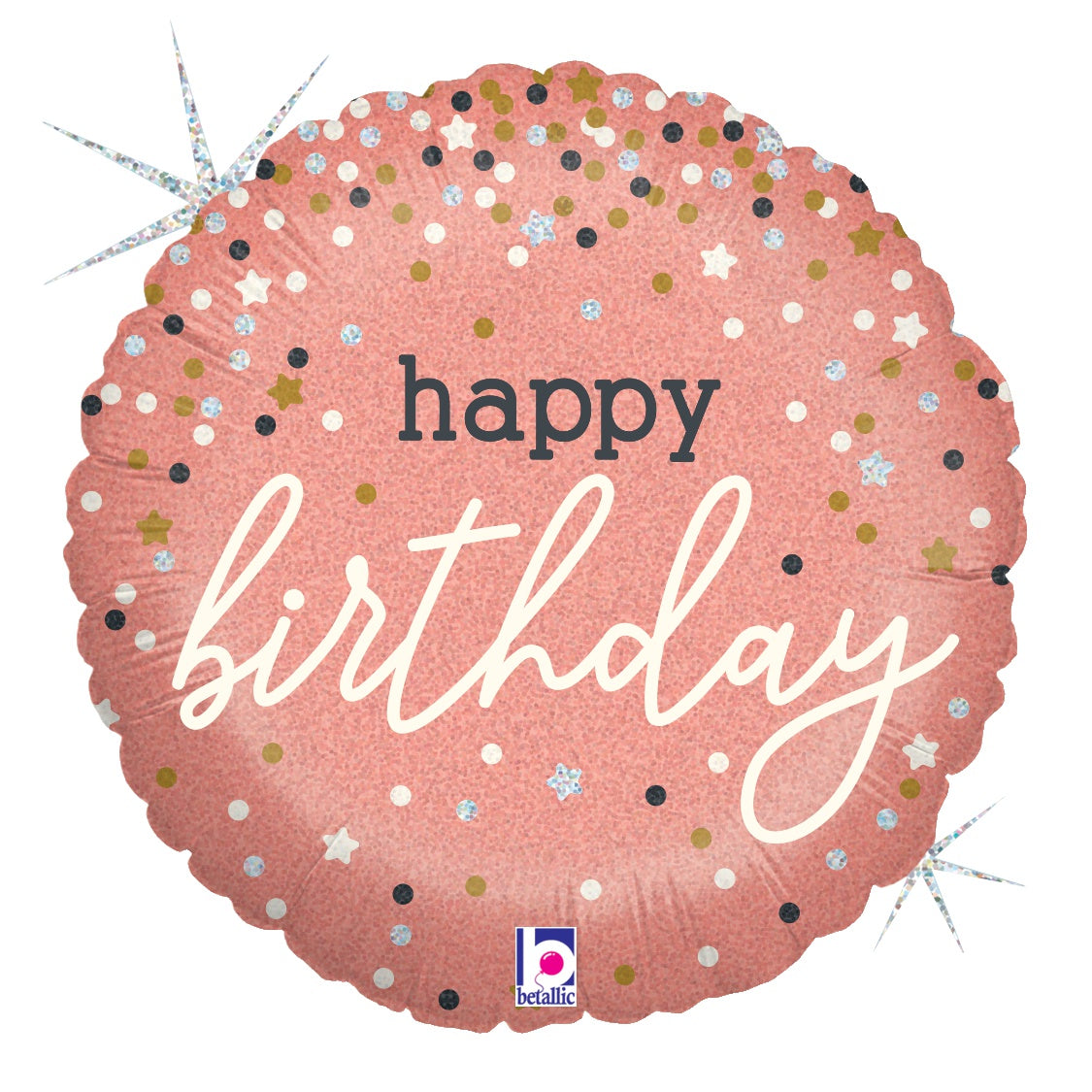 Rose Gold Confetti Birthday