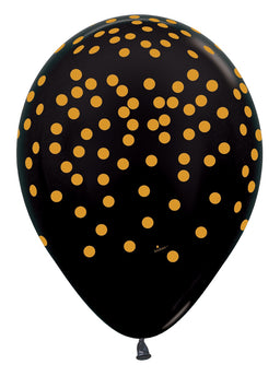 Gold Confetti - Black