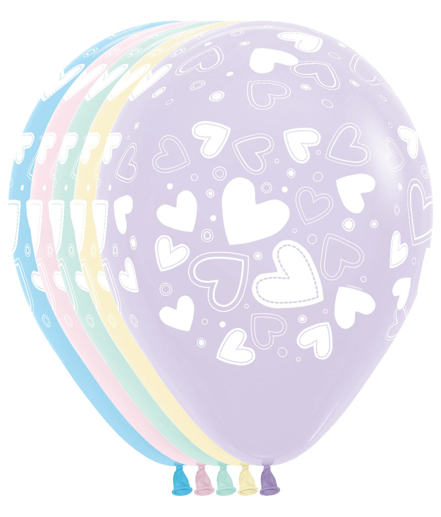 Assorted Hearts - Pastel Matte