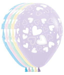 Assorted Hearts - Pastel Matte
