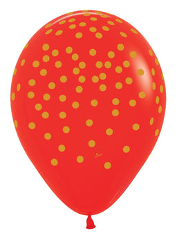 Gold Confetti - Red