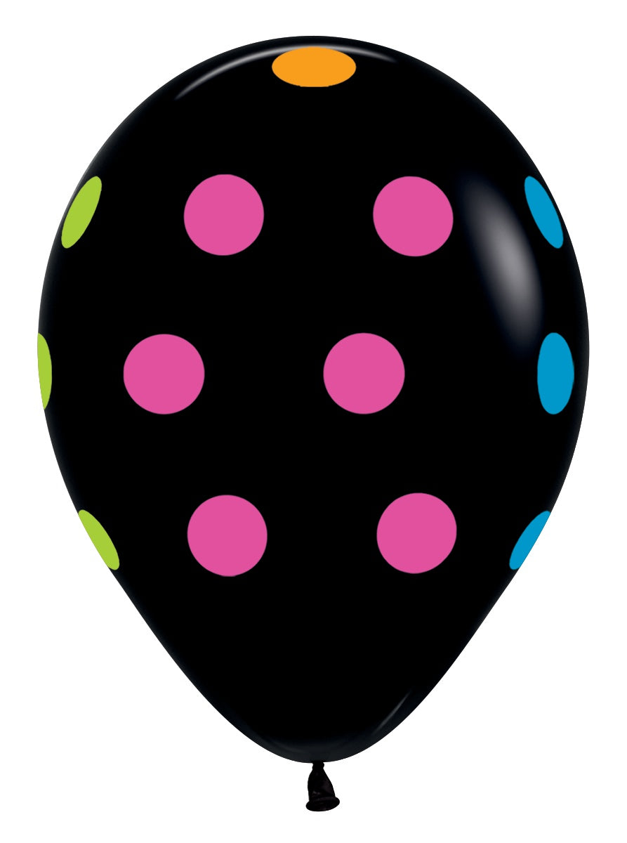 Multi Polka Dot - Deluxe Black