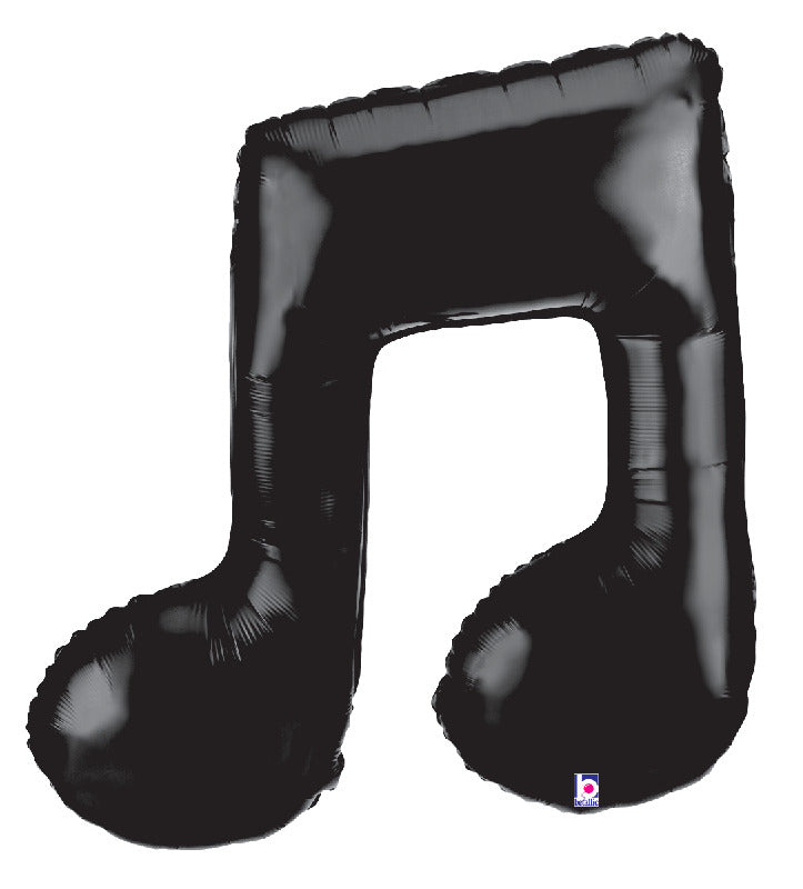 Music Note Double - Black
