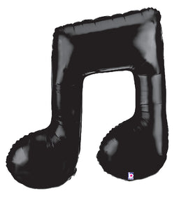 Music Note Double - Black