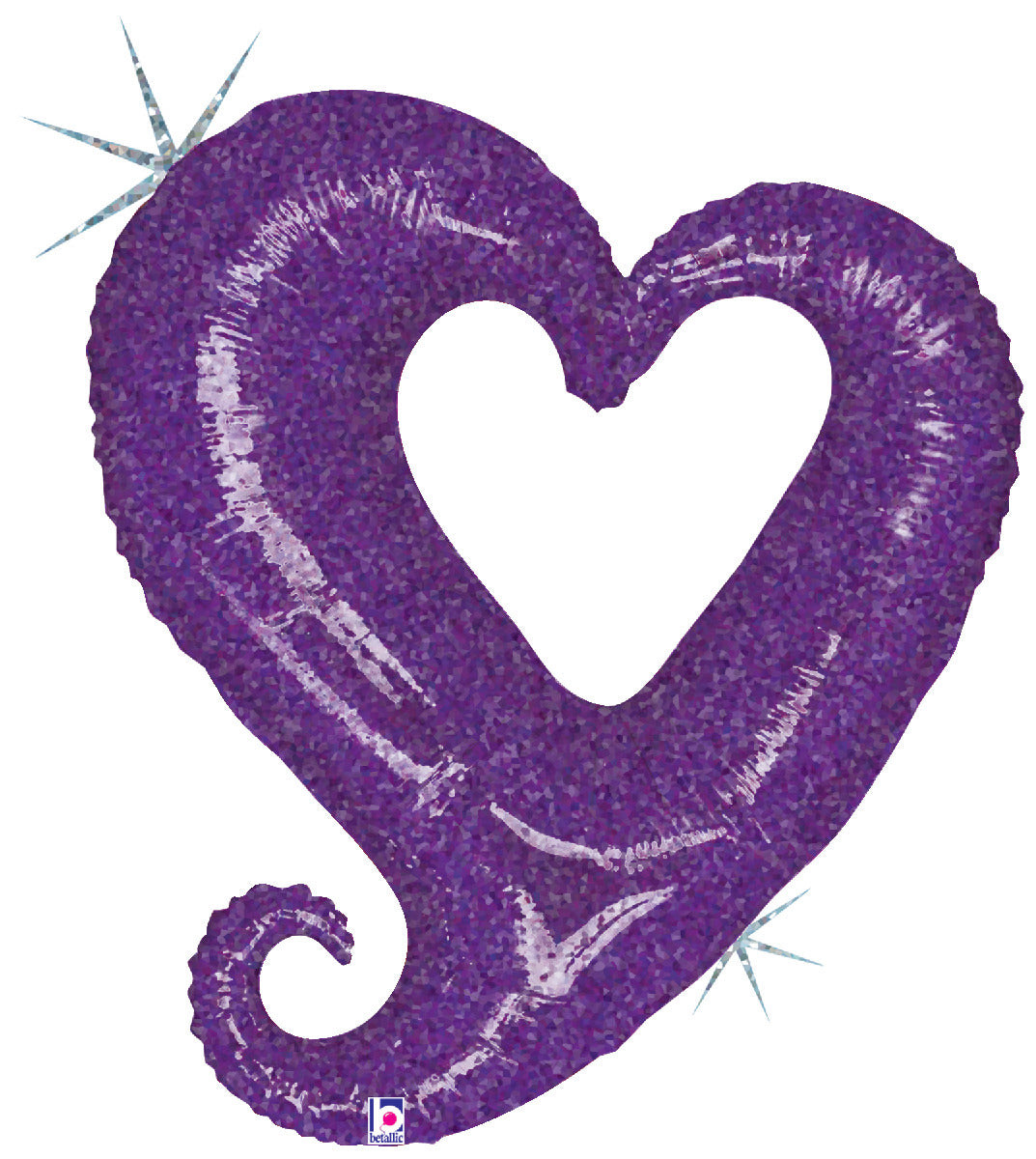 Chain of Hearts - Purple Holographic
