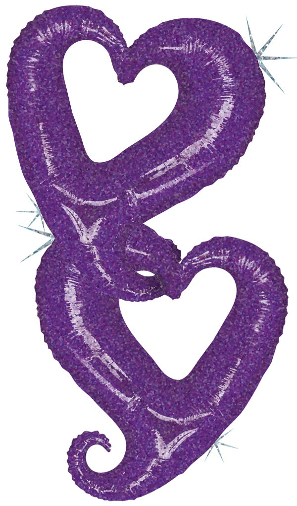 Chain of Hearts - Purple Holographic