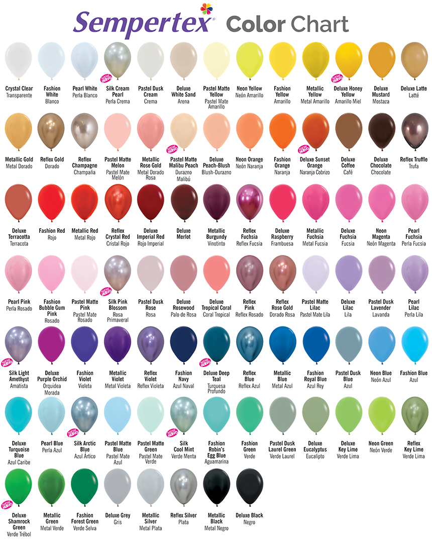 Sempertex Color Chart