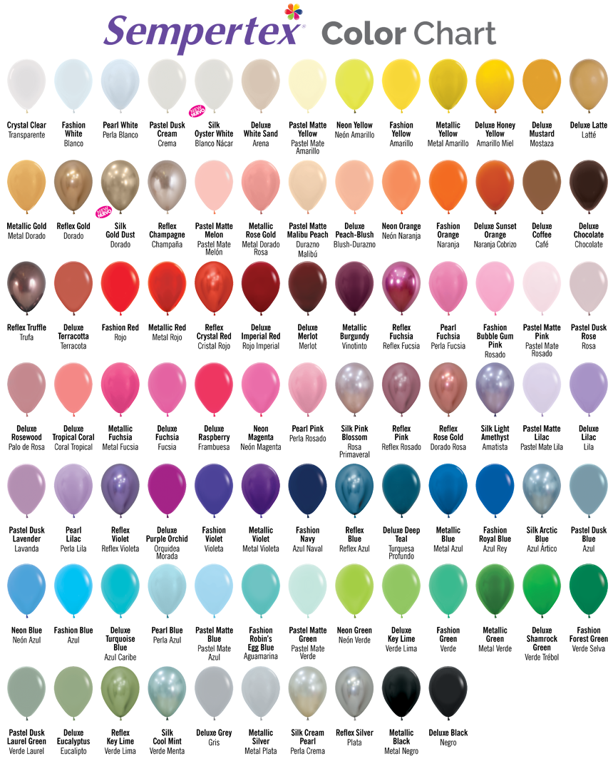 Sempertex Color Chart