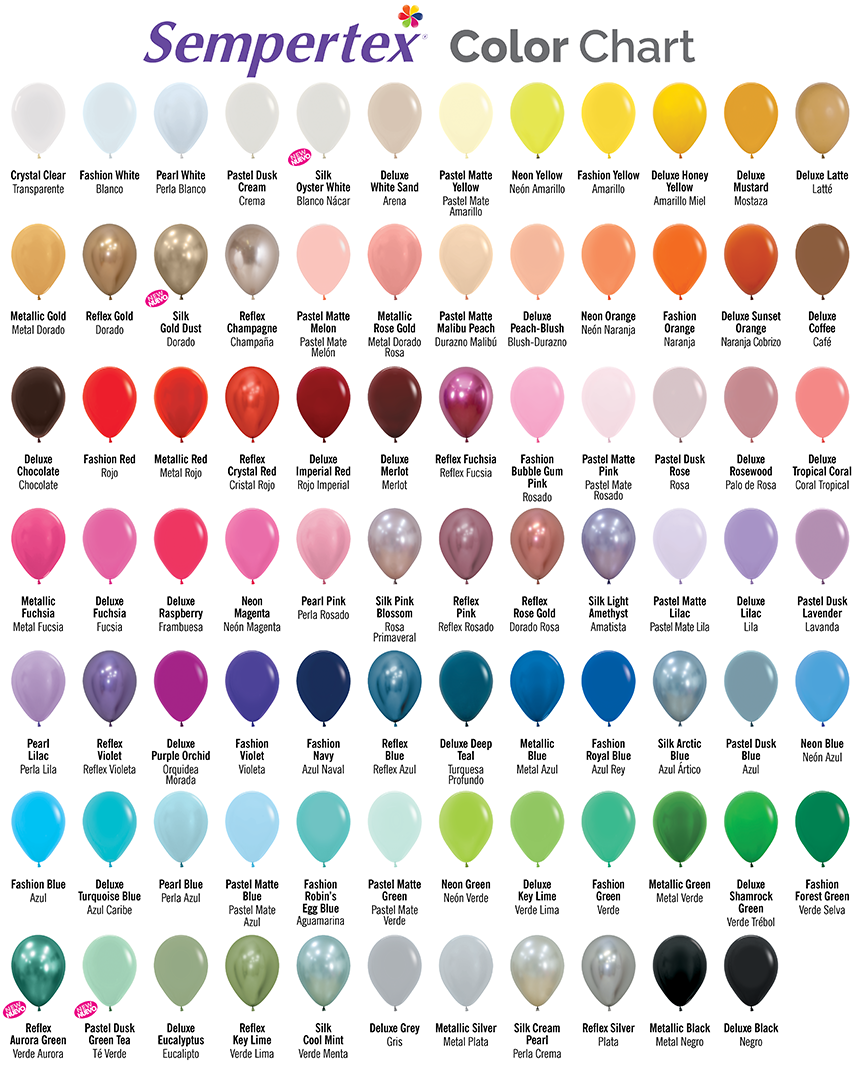 Sempertex Color Chart